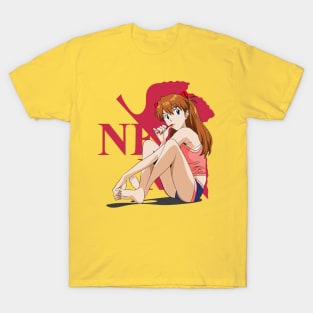 Morning Routine with Asuka langley - Neon Genesis Evangelion T-Shirt